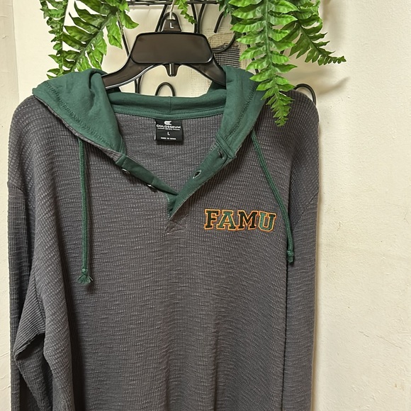 NWT FAMU Rattlers Colosseum Dujour Ralgan Long Sleeve Henley Hoodie T-shirt - Picture 4 of 7